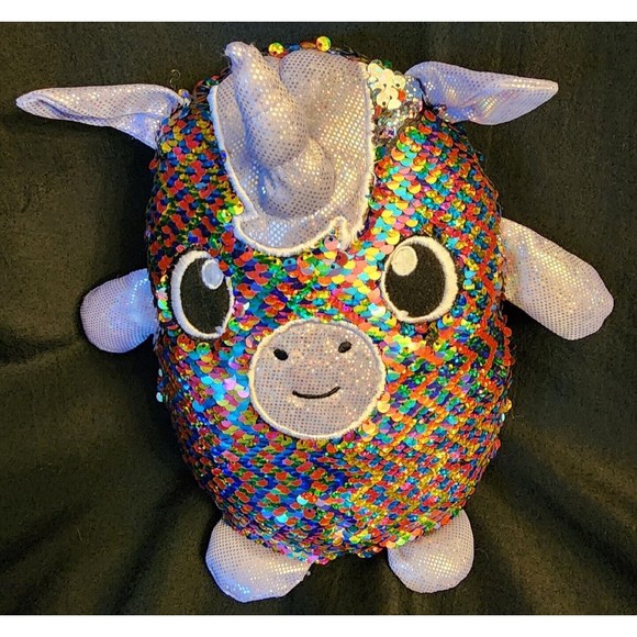 Shimmeez Purple Maggie Unicorn Sequin Plush - Picture 1 of 5